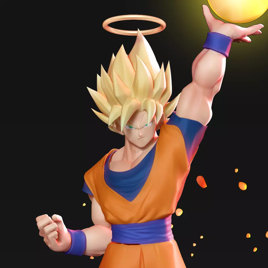 Goku Super Saiyan 3D print model_0
