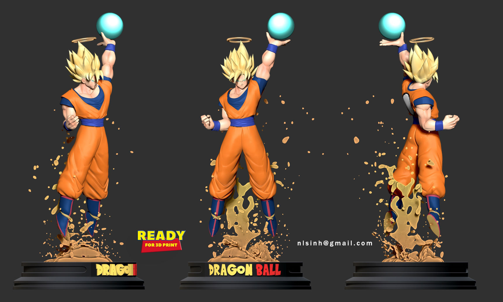 Goku Super Saiyan 3D print model_3