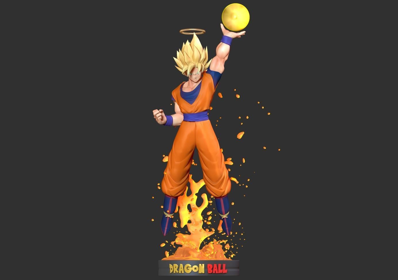 Goku Super Saiyan 3D print model_14