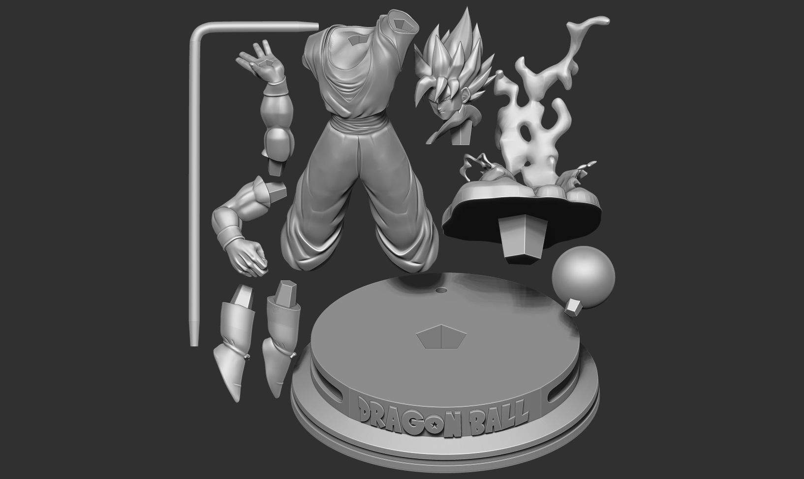 Goku Super Saiyan 3D print model_4