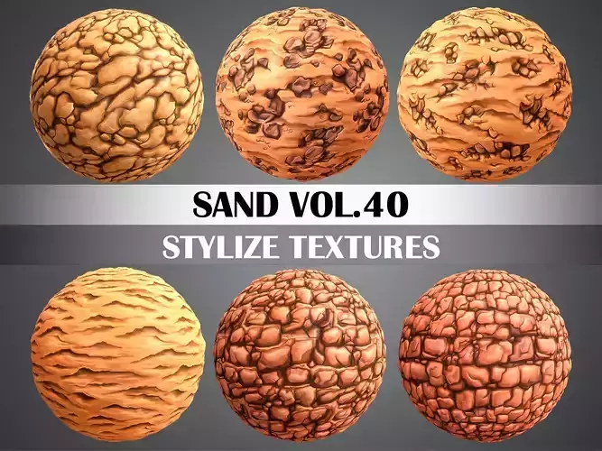 Stylized Sand Vol 40 - Hand Painted Texture Pack Texture