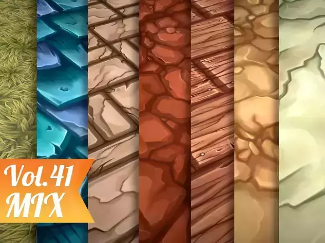 Stylized Mix Vol 41 - Hand Painted Texture Pack Texture
