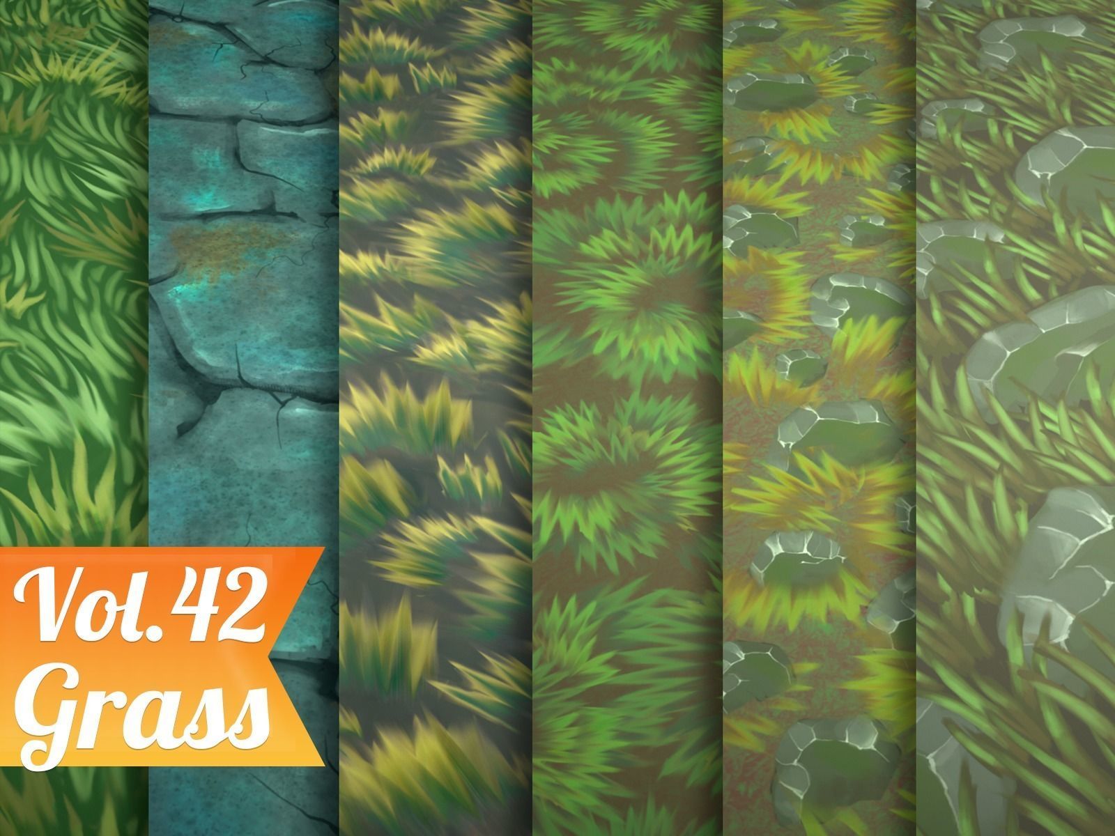 Stylized Grass Vol 42 - Hand Painted Textures Texture_8