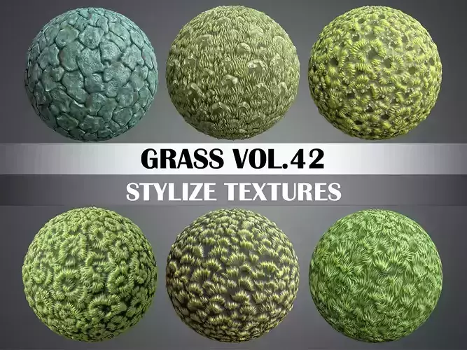Stylized Grass Vol 42 - Hand Painted Textures Texture
