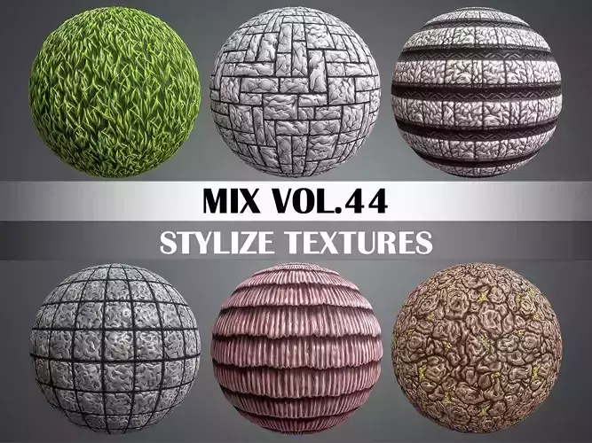 Stylized Mix Vol 44 - Hand Painted Texture Pack Texture