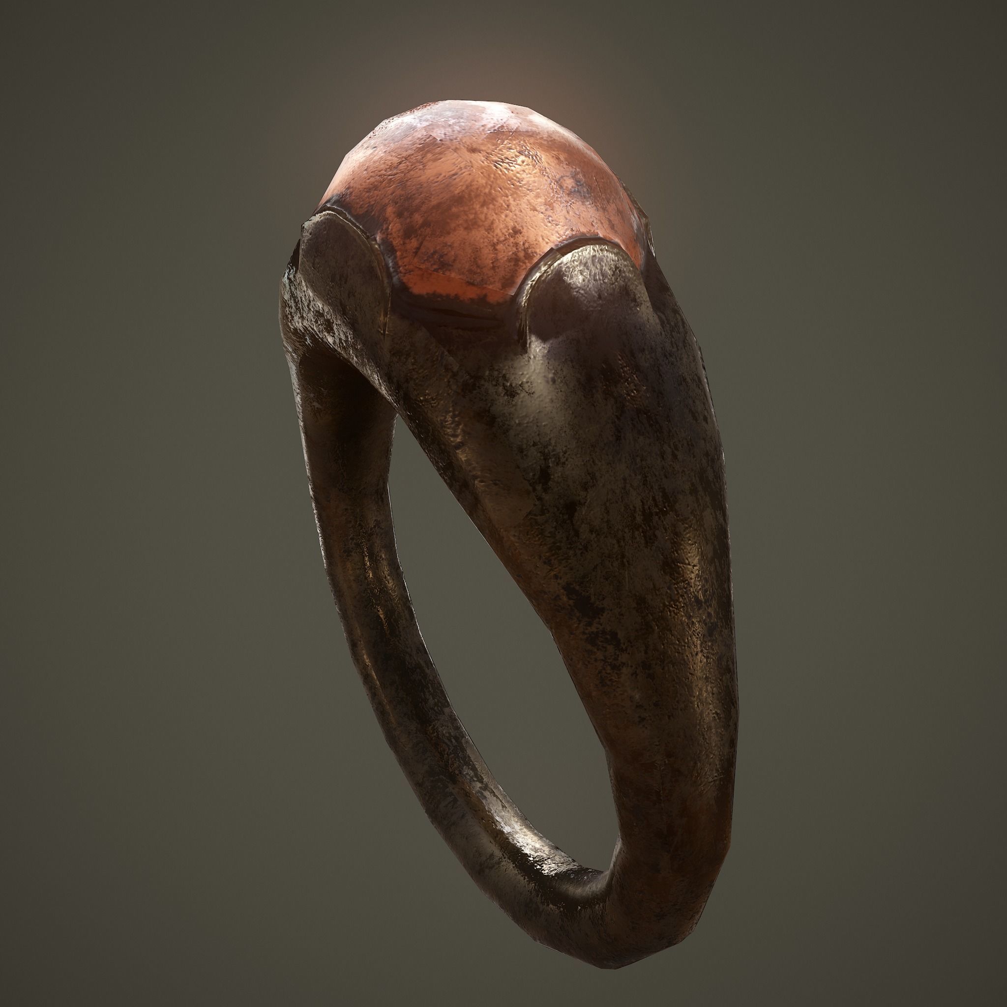 Ancient Ring Free low-poly 3D model_3