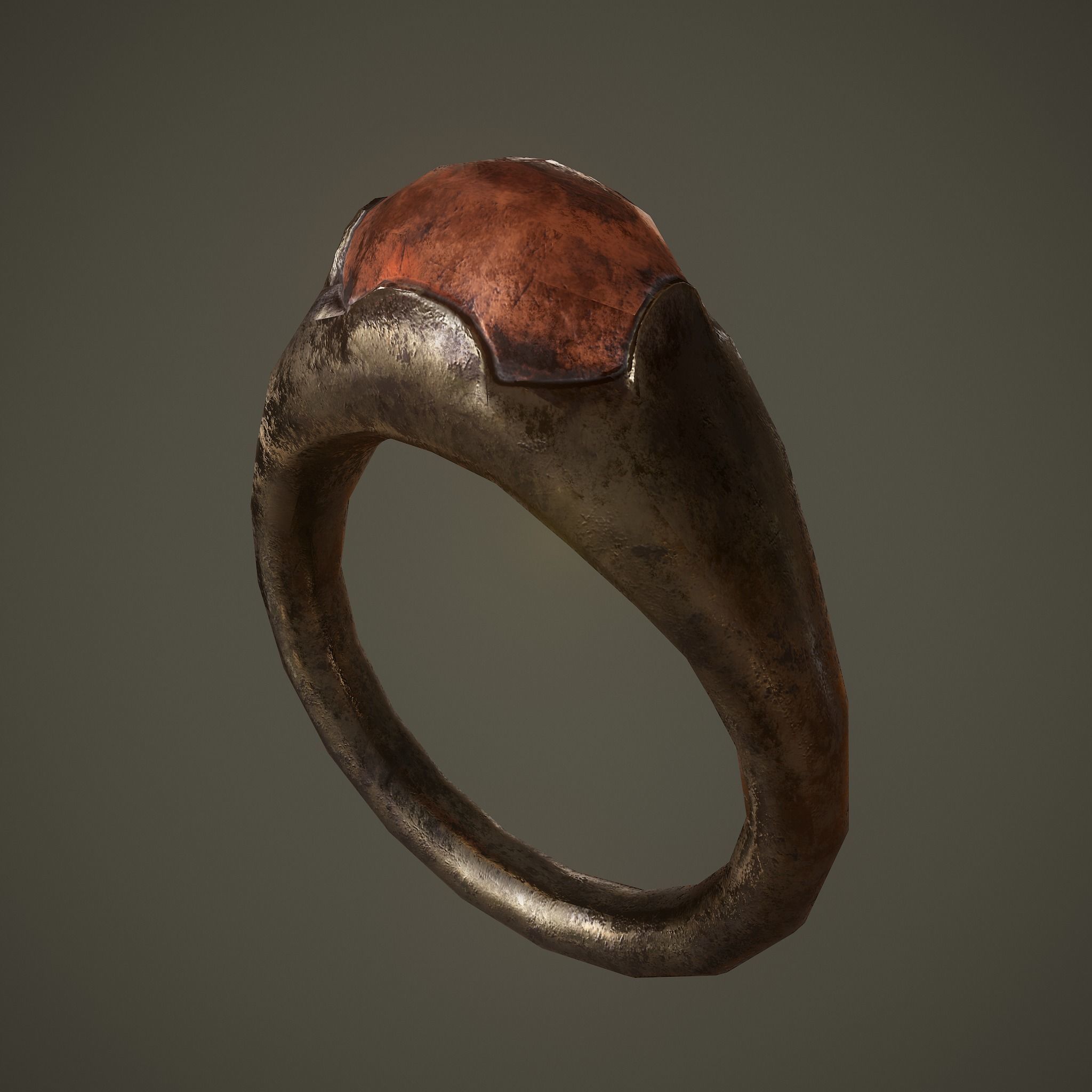 Ancient Ring Free low-poly 3D model_4