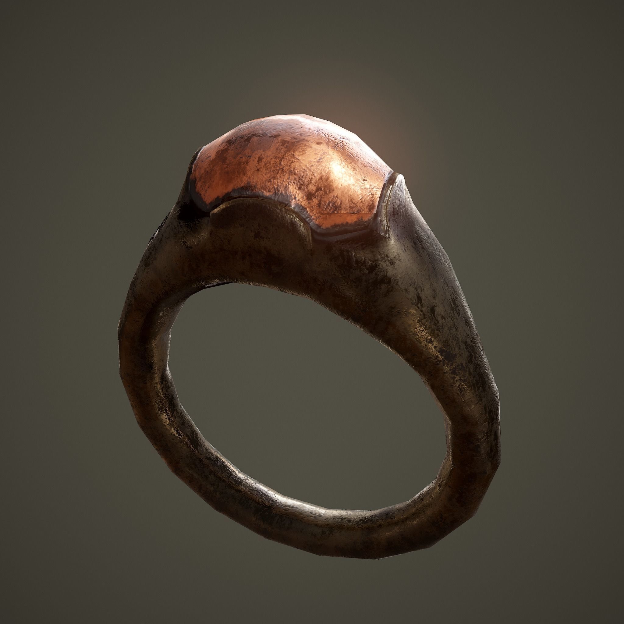 Ancient Ring Free low-poly 3D model_10