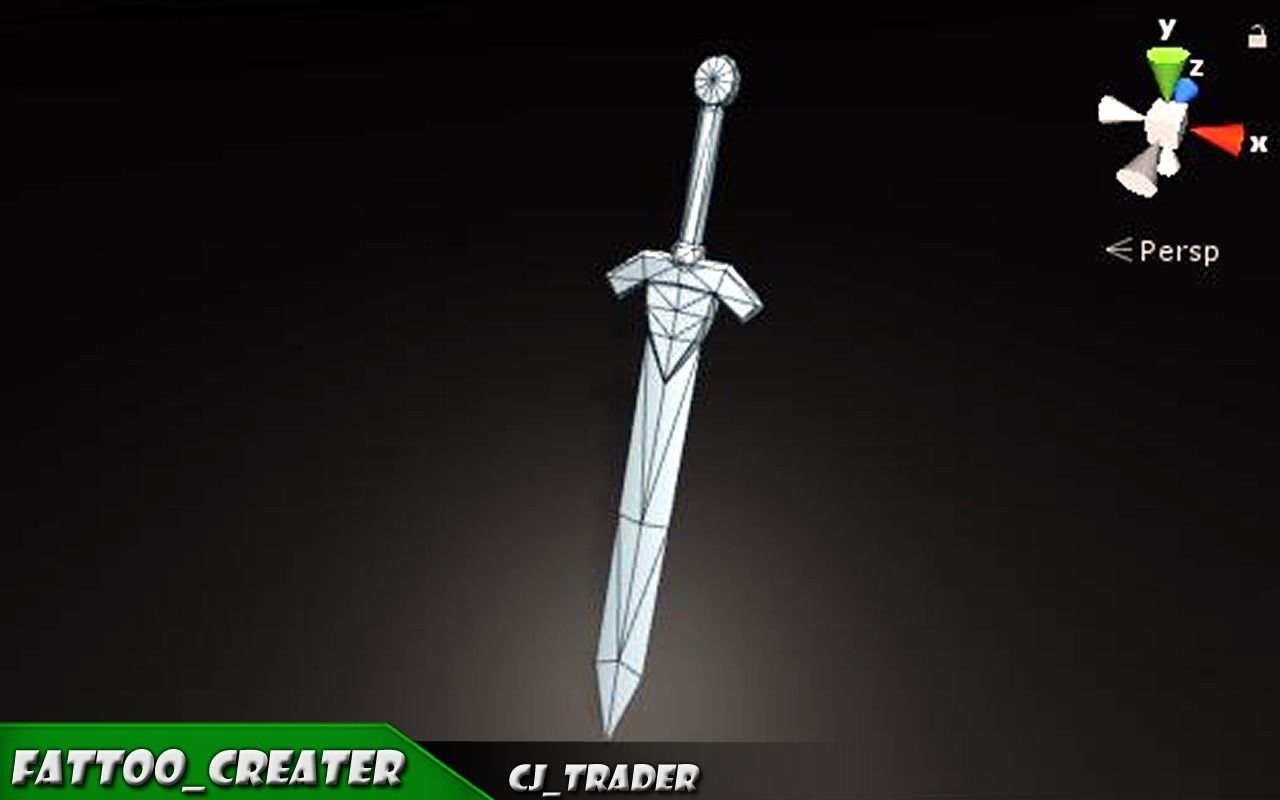 Fantasy Sword Collection Pack Low-Poly 3D Model _14