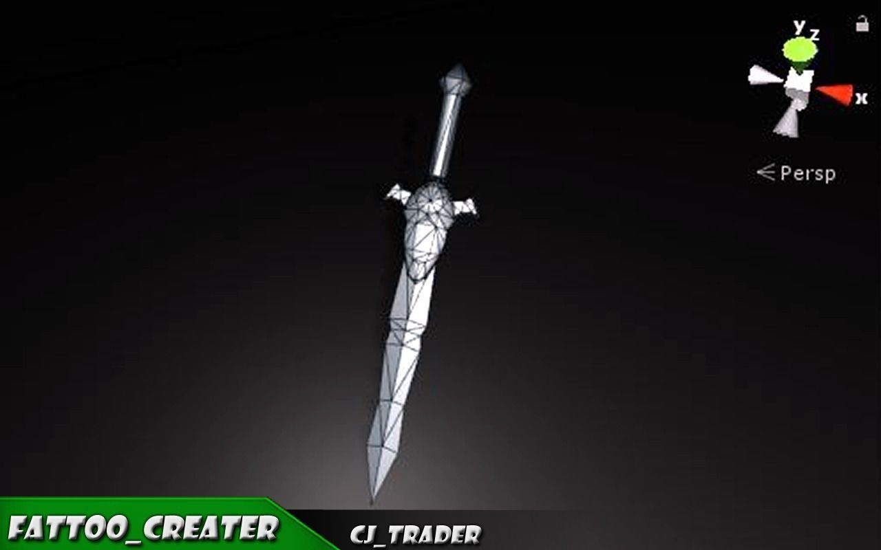 Fantasy Sword Collection Pack Low-Poly 3D Model _17