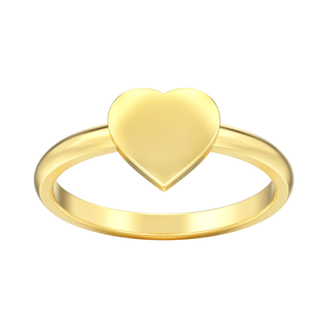 Simple heart ring 3D print model_3