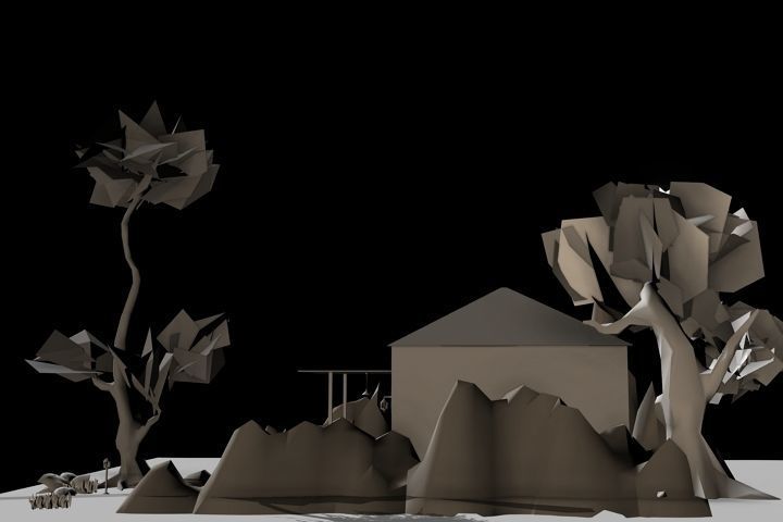 Khan home scene 3D model_9