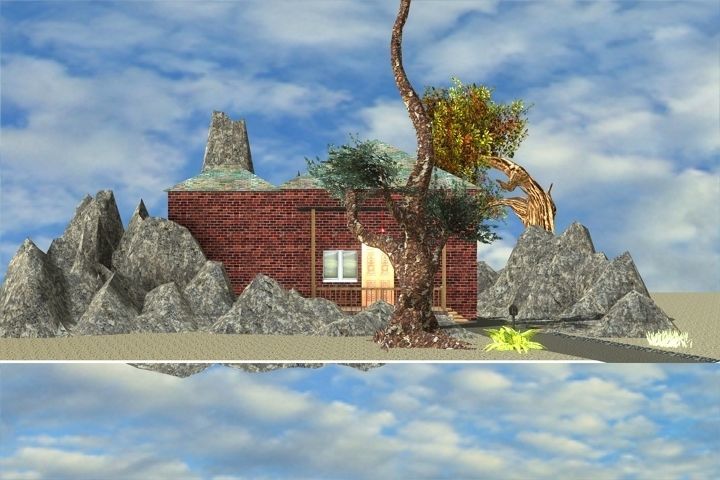 Khan home scene 3D model_4