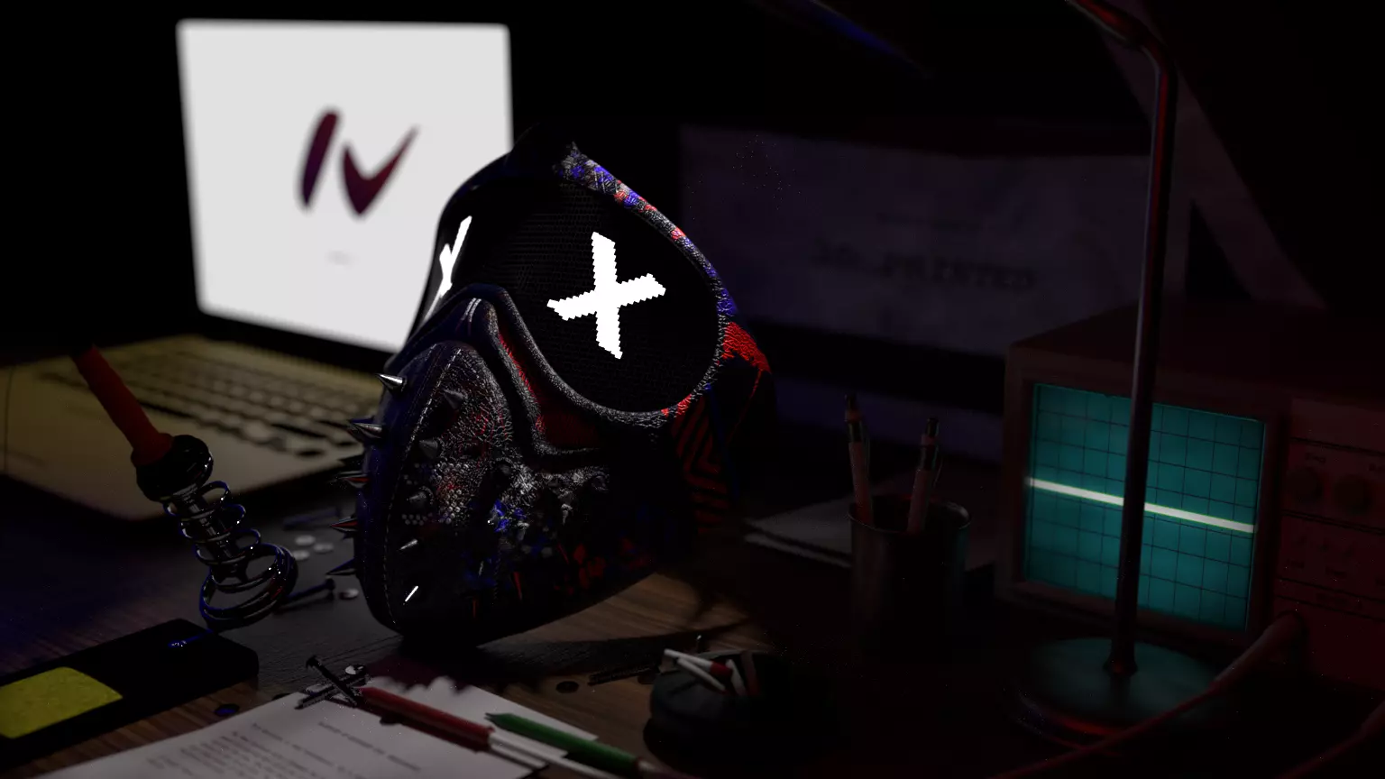 Fantasy Mask With Skin 3D model_0