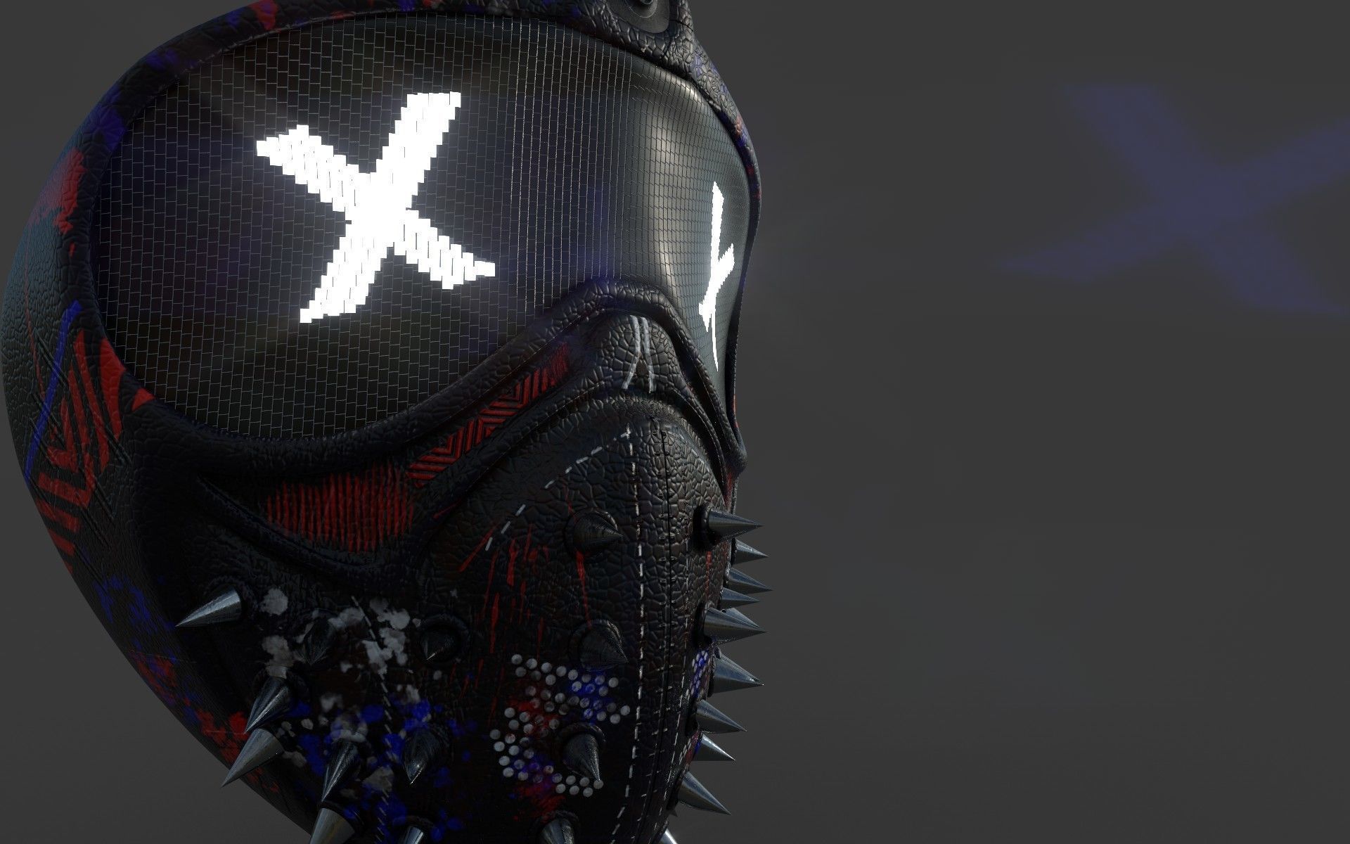 Fantasy Mask With Skin 3D model_3