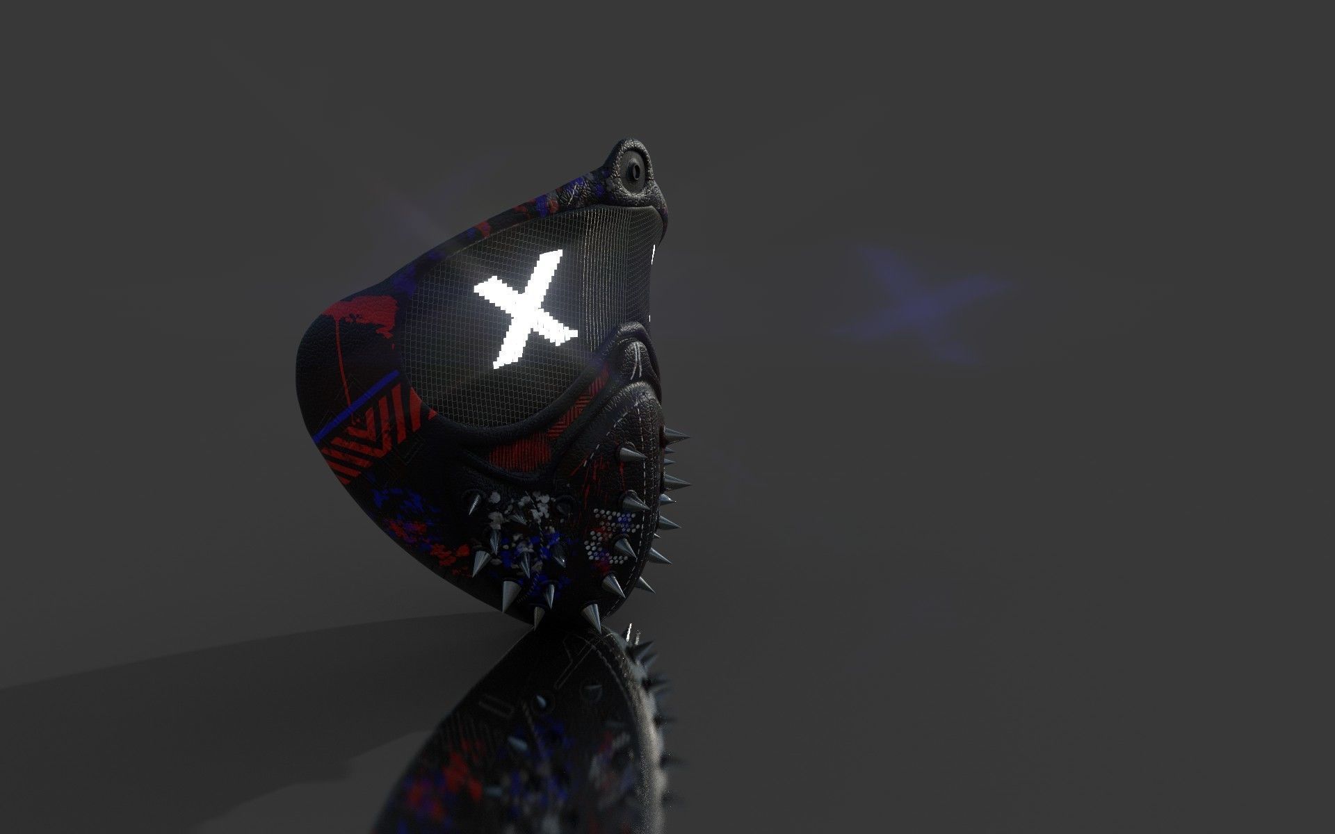 Fantasy Mask With Skin 3D model_2