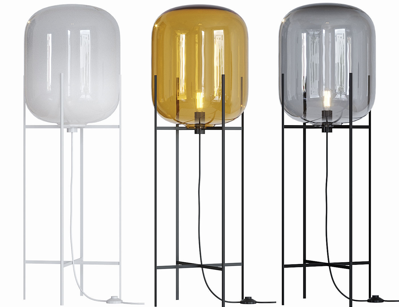Oda floor lamps 3D model_1