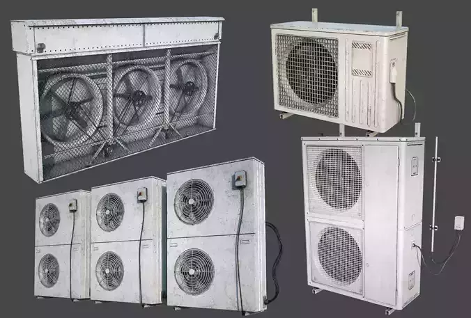 External Vents Pack Low-poly 3D model