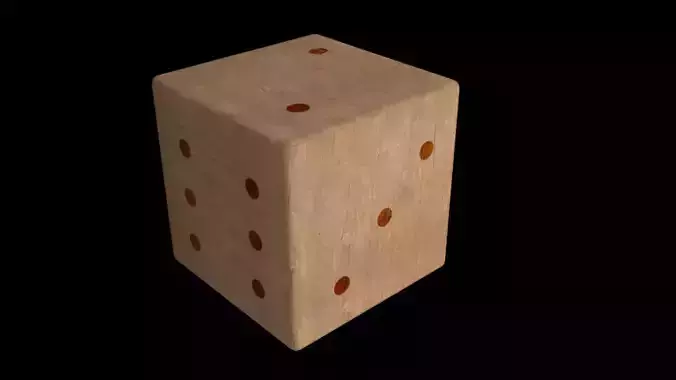 3d Dice wooden