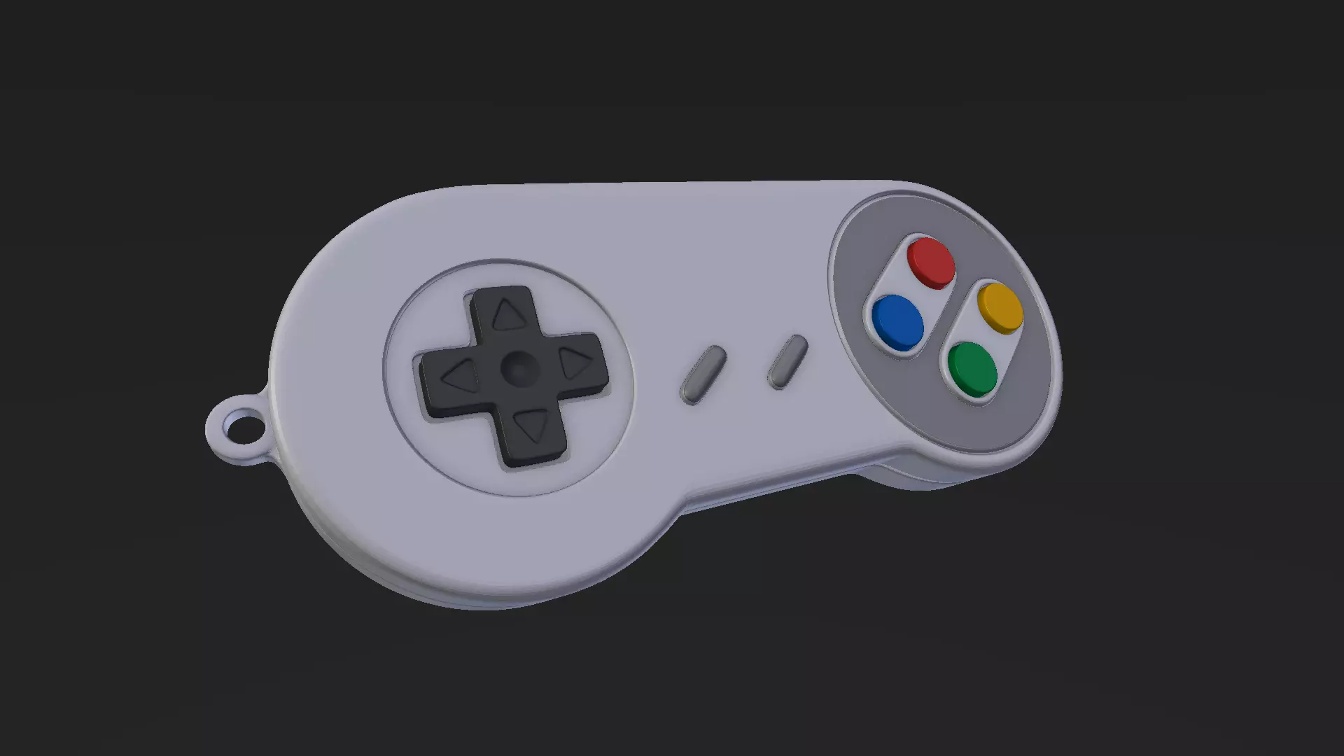 Super Nintendo Joypad Keychain 3D print model_0