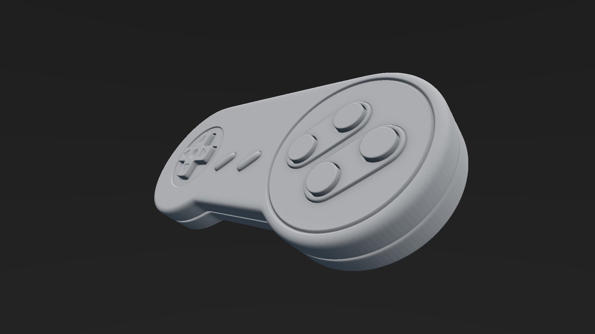 Super Nintendo Joypad Keychain 3D print model_5