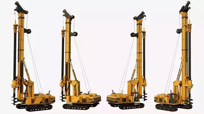Drilling Rig Game Ready Low-poly 3D model
