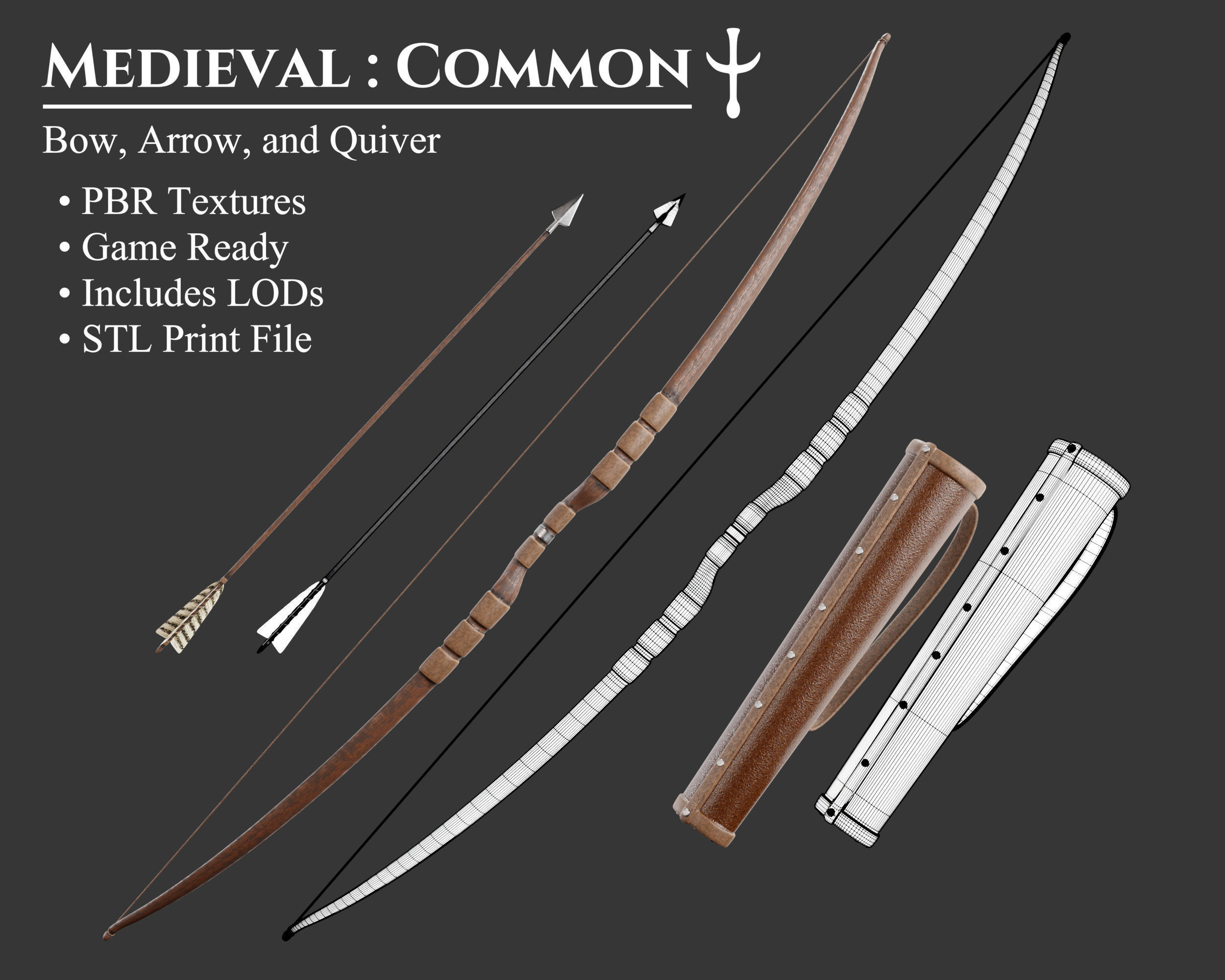 Medieval Collection Weapons Bows and Arrows _2