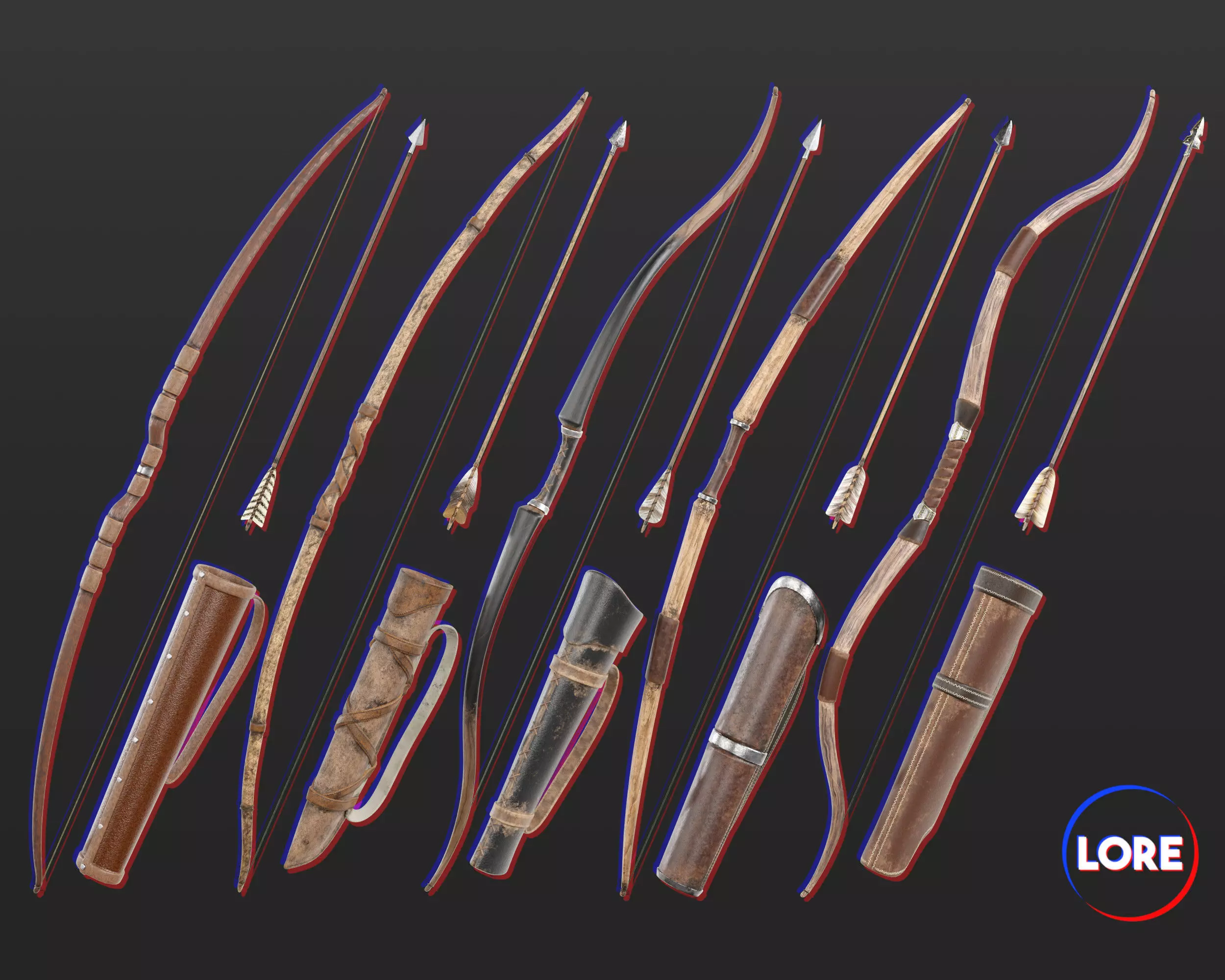 Medieval Collection Weapons Bows and Arrows _0