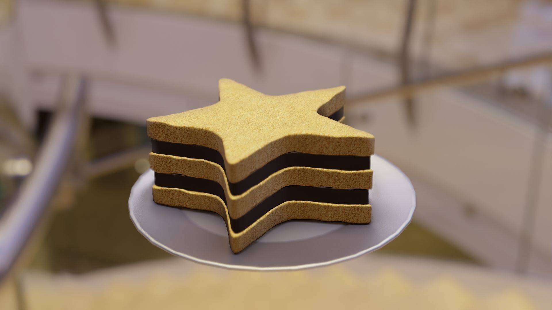 Cake Star 1 3D model_3