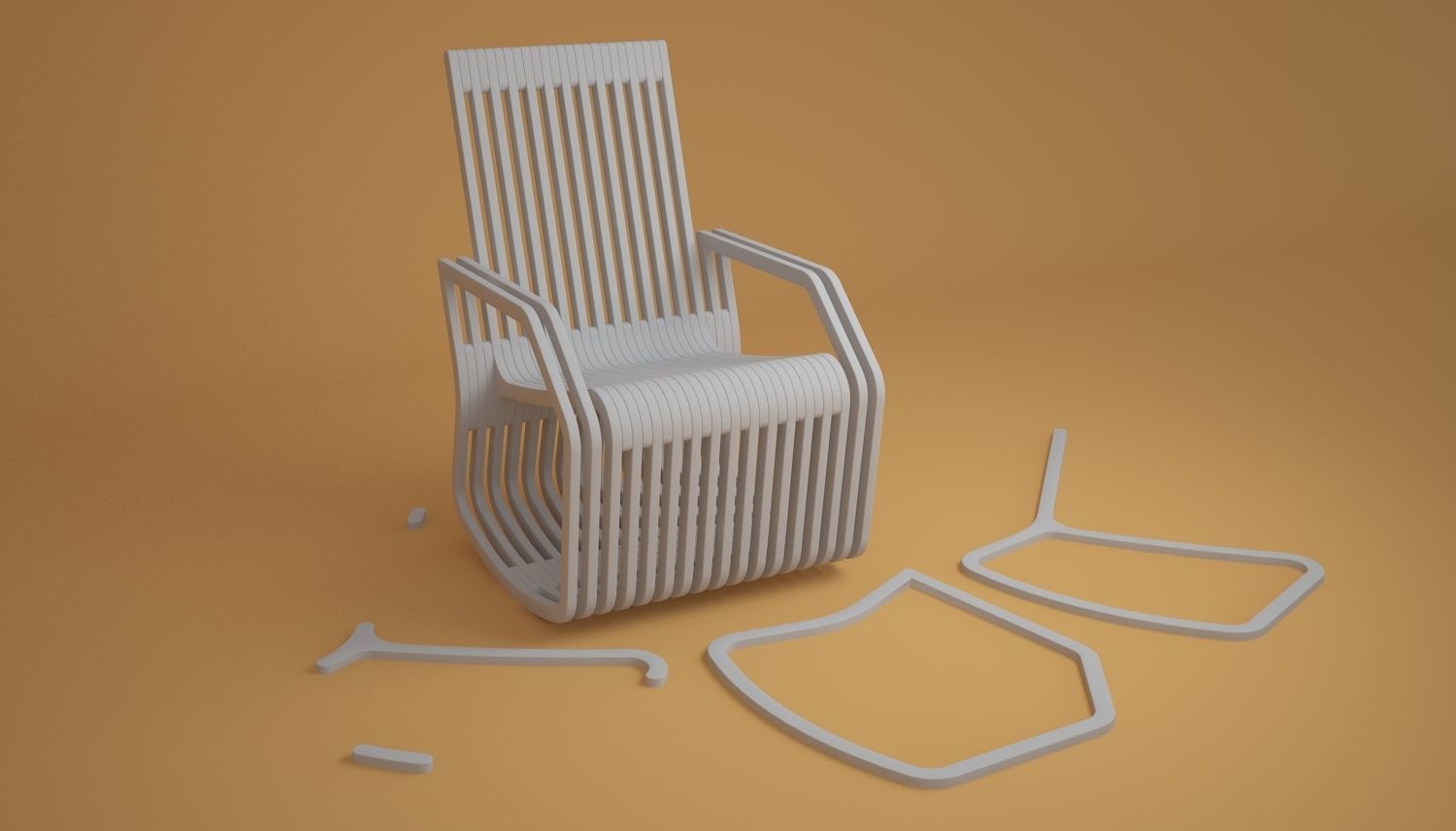 Parametric Chair Design 3D model_1