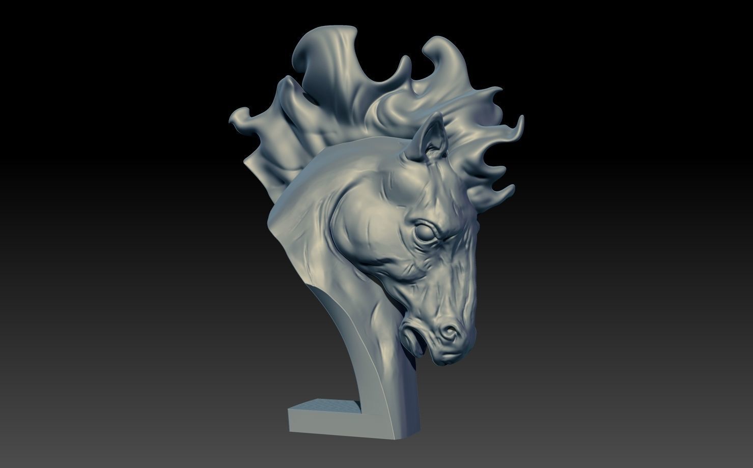 Horse Head1 3D print model_4