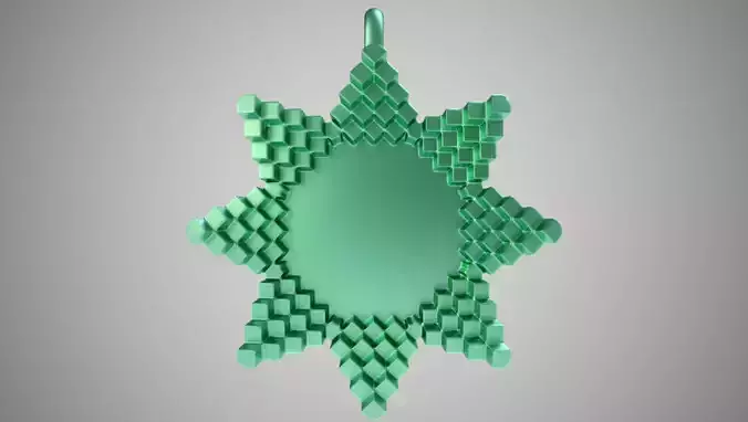 Octagonal Star Necklace 3D print model