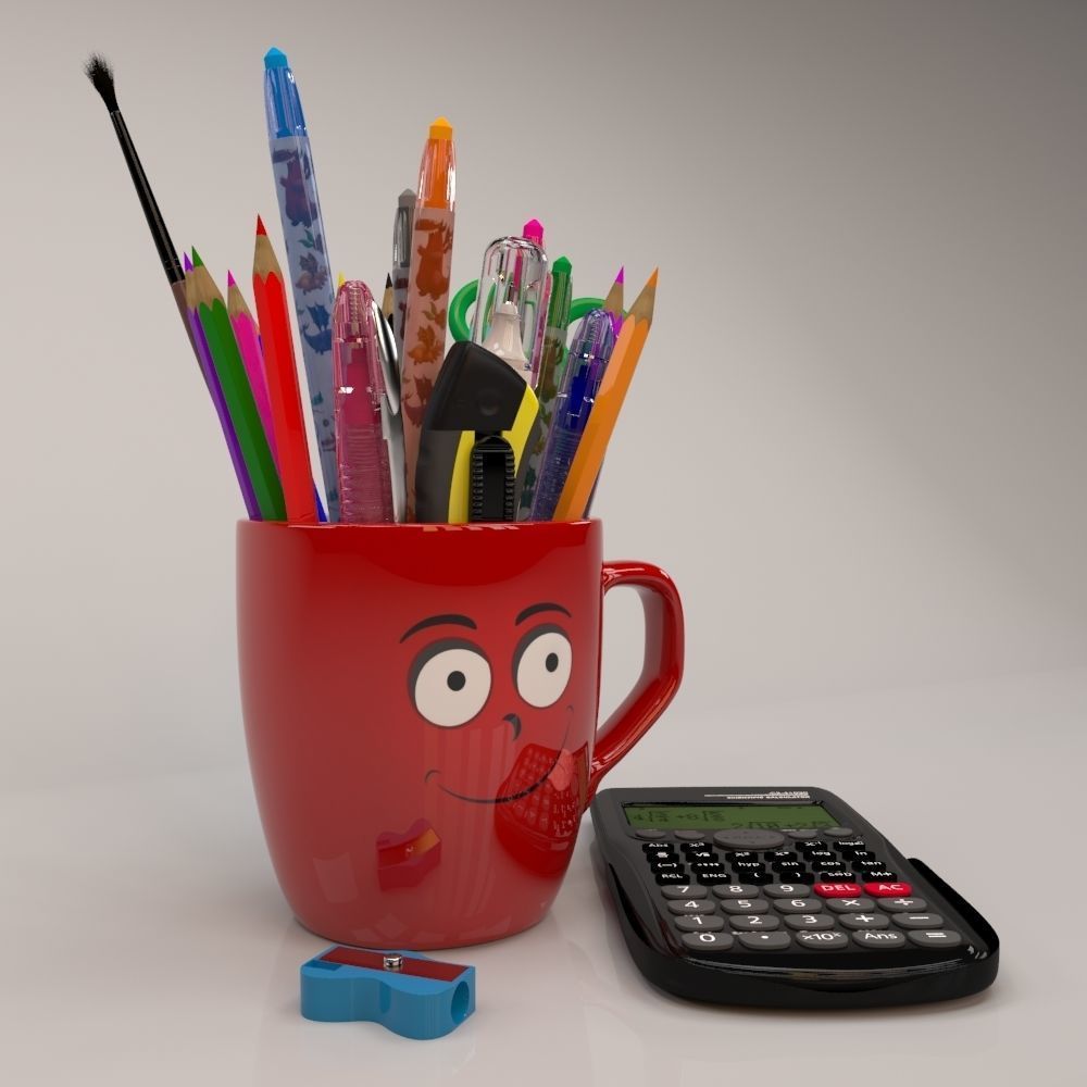 Stationery Products 3D model_2