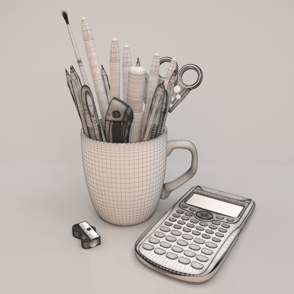 Stationery Products 3D model_3