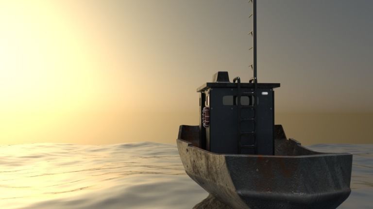 old fishing bout  3D model_5