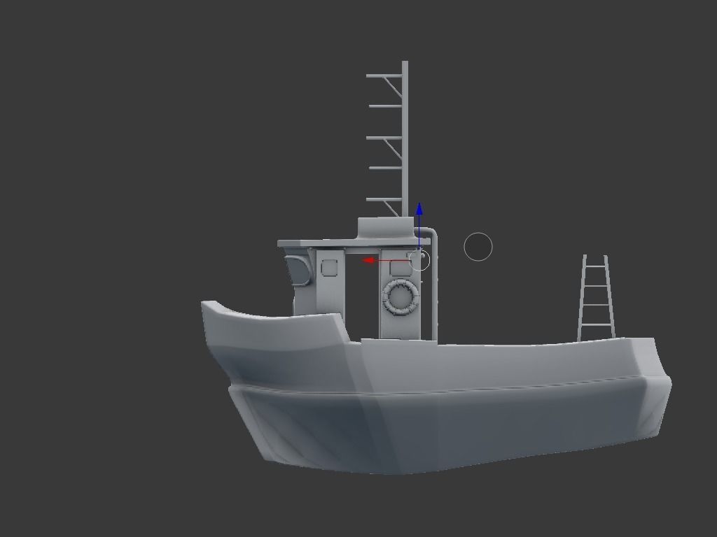 old fishing bout  3D model_6