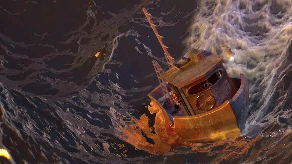 old fishing bout  3D model_0