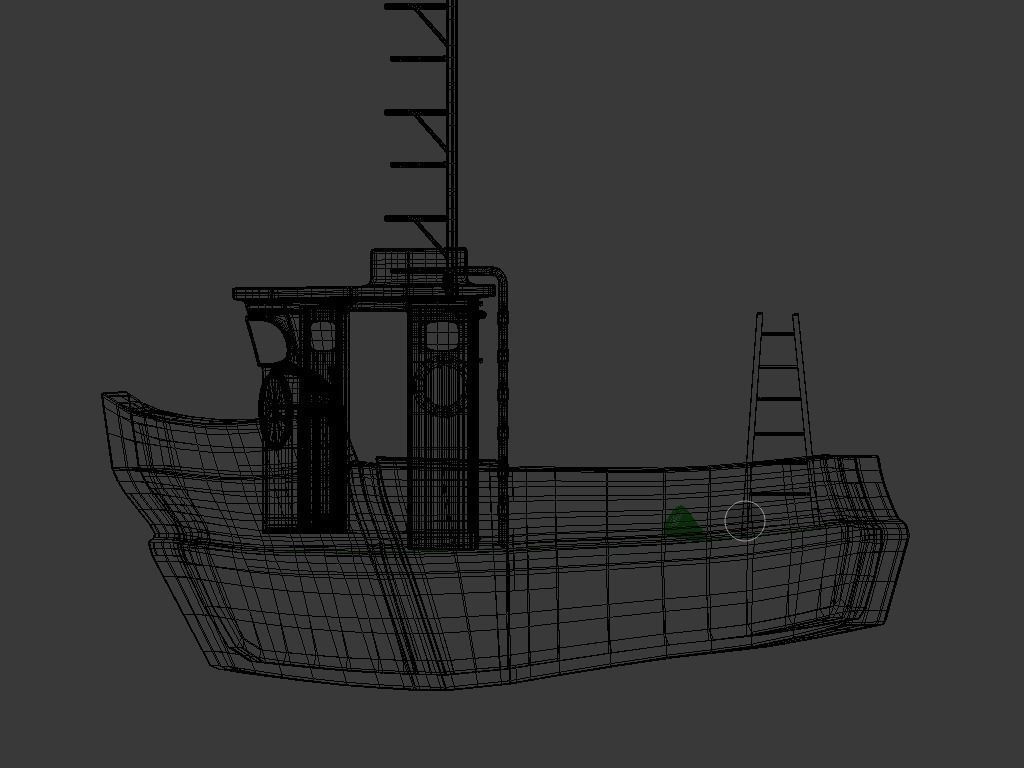 old fishing bout  3D model_11