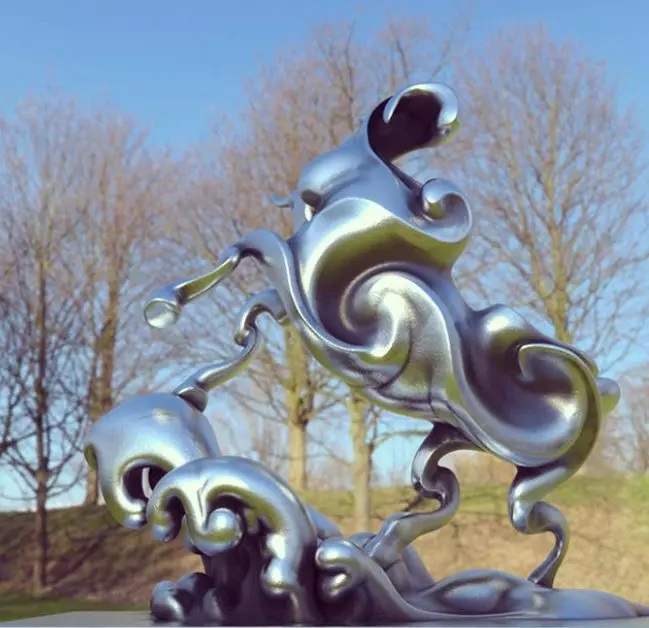 Horse waves 3D print model_0