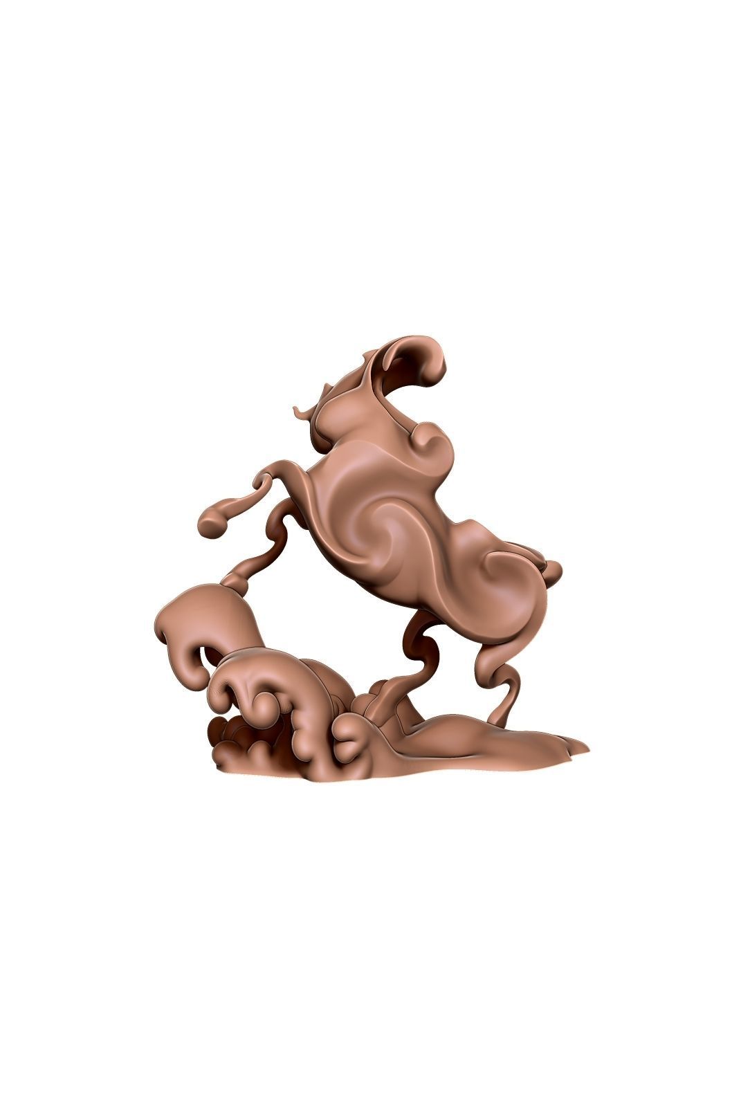 Horse waves 3D print model_2