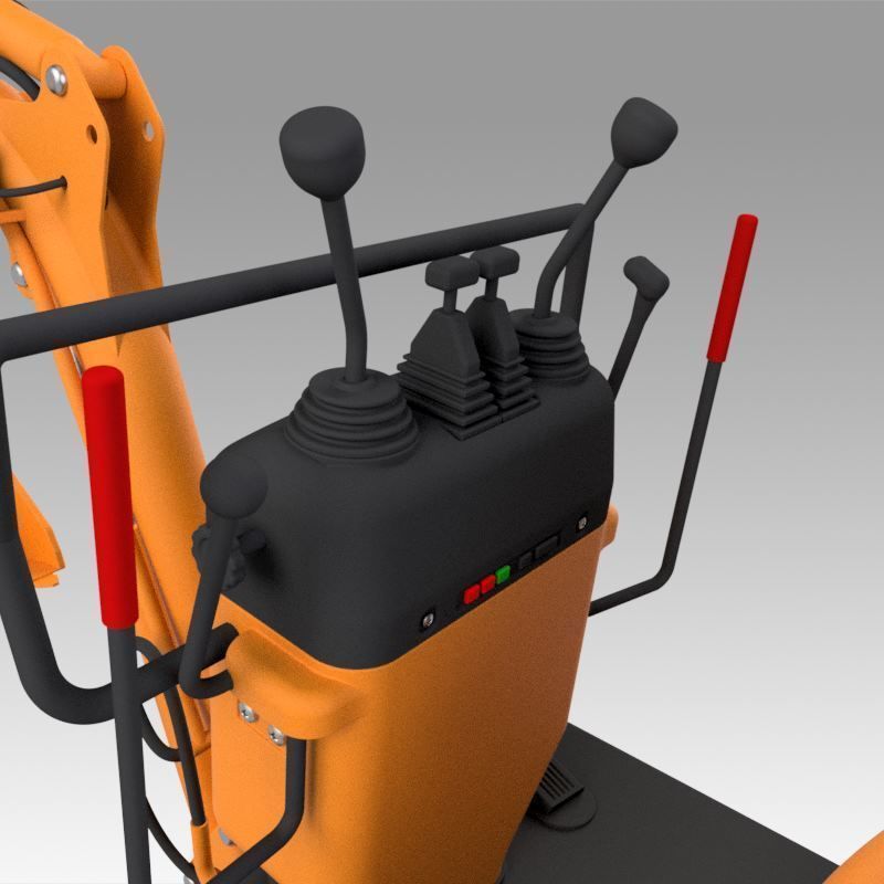 Mini excavator 3D model_12