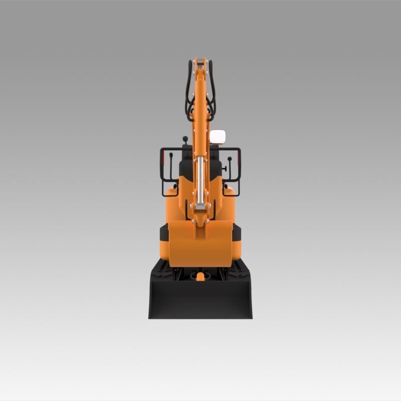Mini excavator 3D model_9