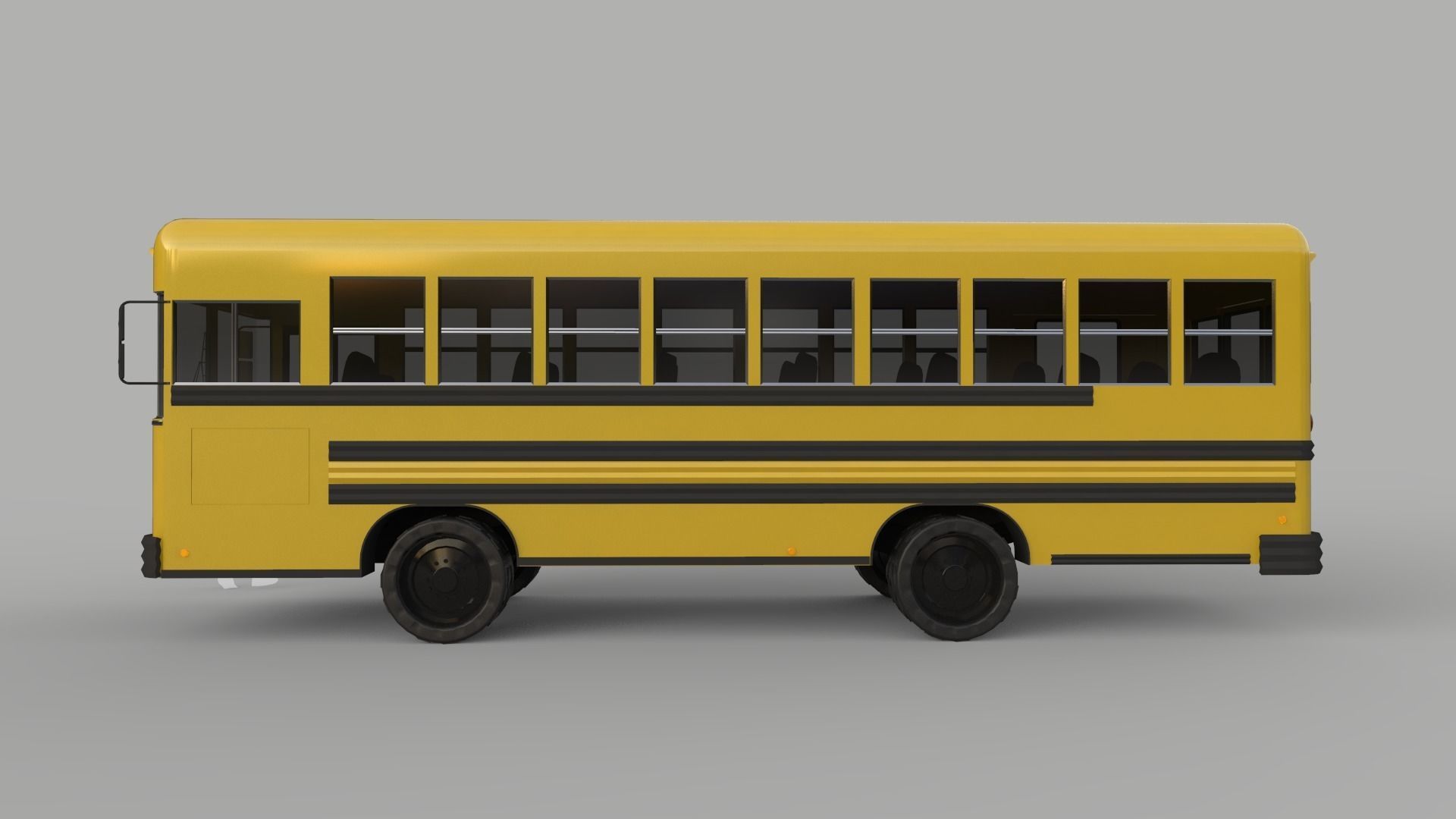 School Bus - Bluebird TC2000 Inspired 3D model_11
