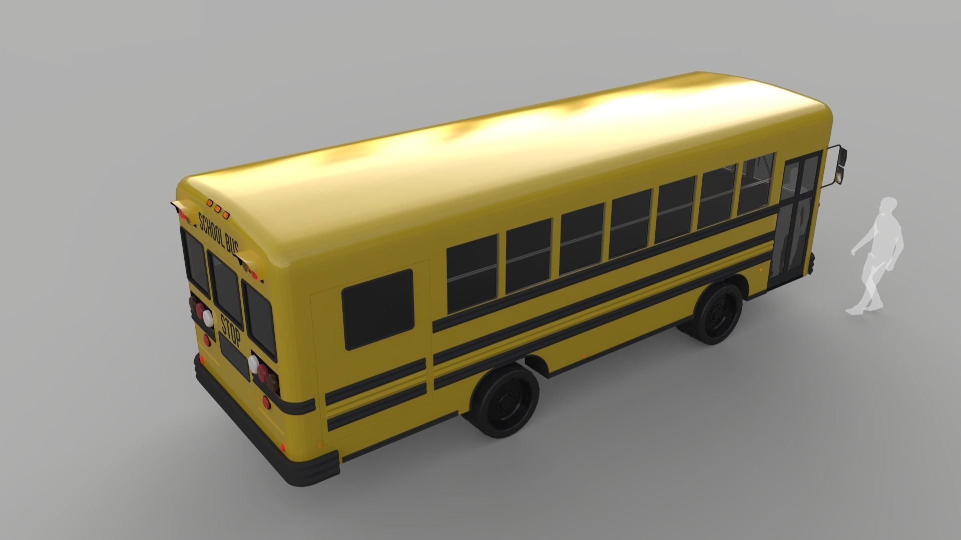 School Bus - Bluebird TC2000 Inspired 3D model_4