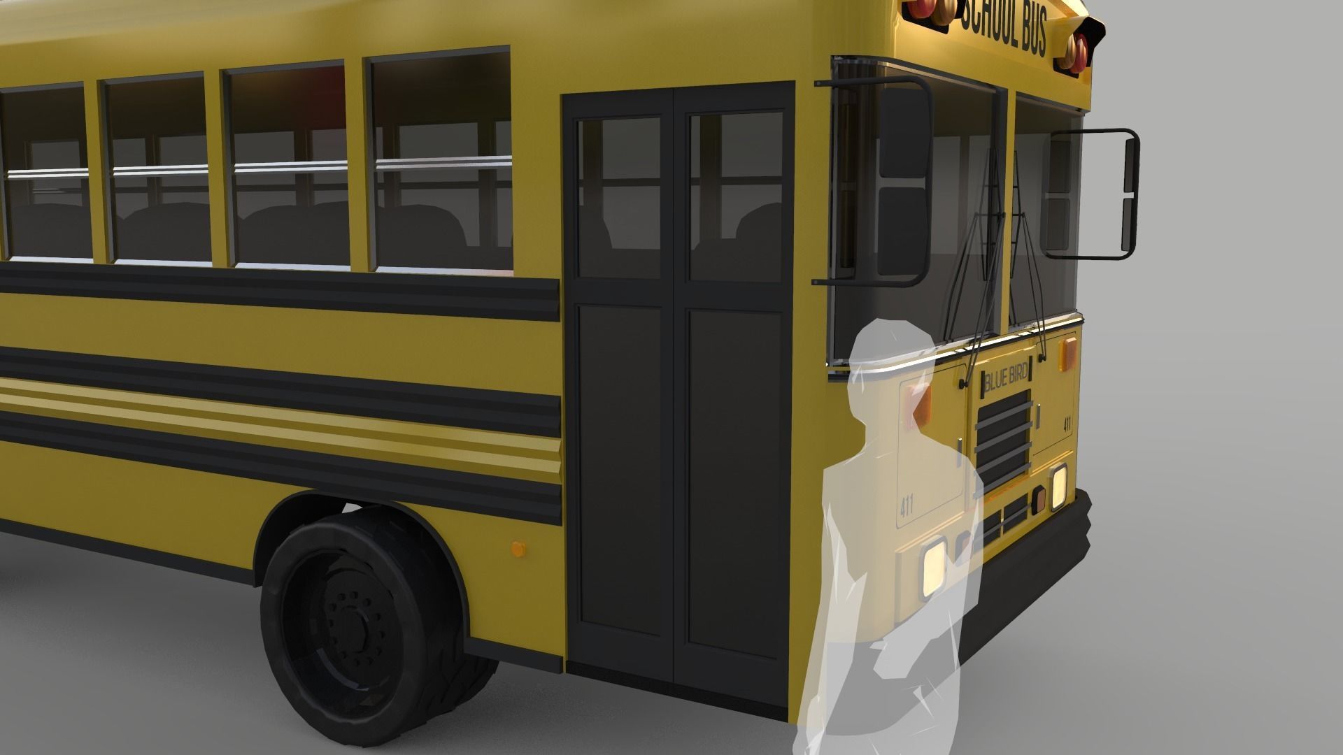 School Bus - Bluebird TC2000 Inspired 3D model_19