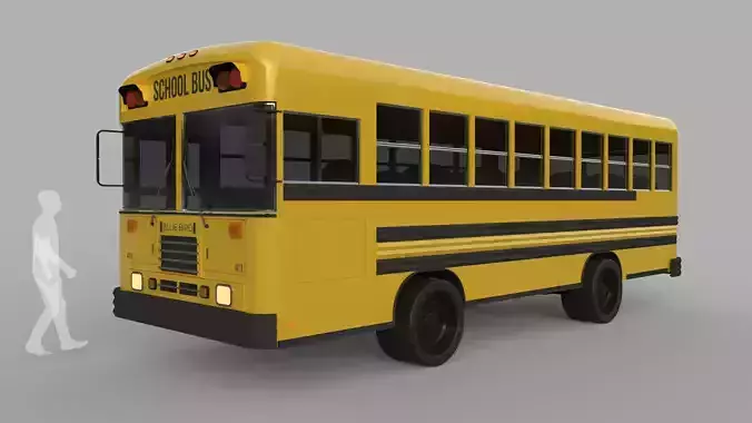 School Bus - Bluebird TC2000 Inspired 3D model