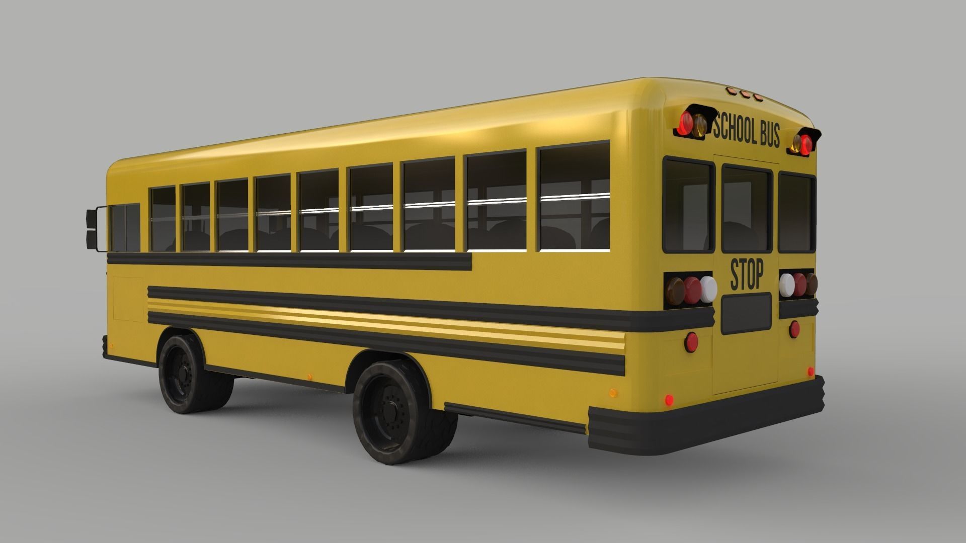 School Bus - Bluebird TC2000 Inspired 3D model_20