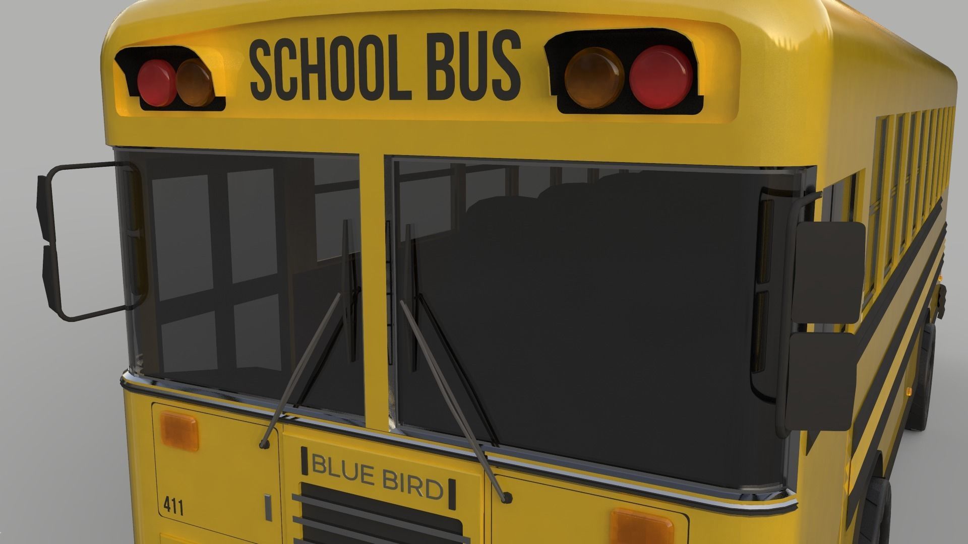 School Bus - Bluebird TC2000 Inspired 3D model_9