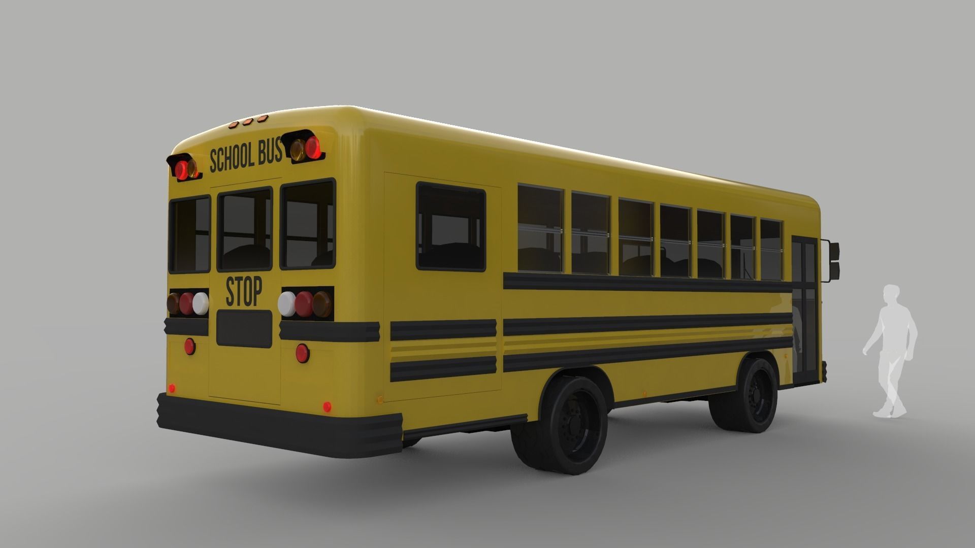 School Bus - Bluebird TC2000 Inspired 3D model_22