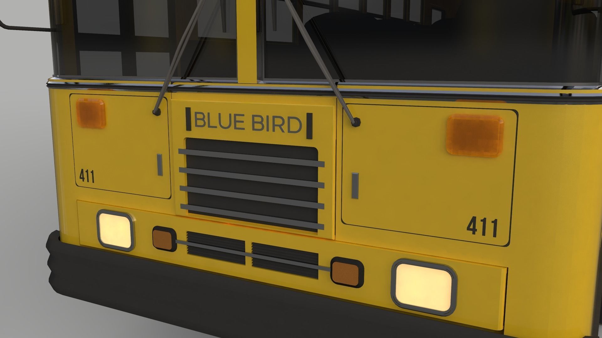 School Bus - Bluebird TC2000 Inspired 3D model_8